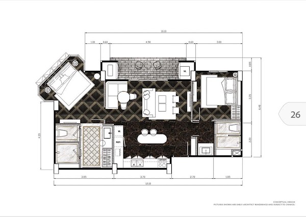 2 спальни 76 м², Espana Condo Resort Pattaya